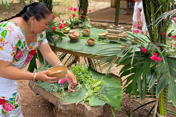 Ceremonia ritual en Maní, Yucatán
